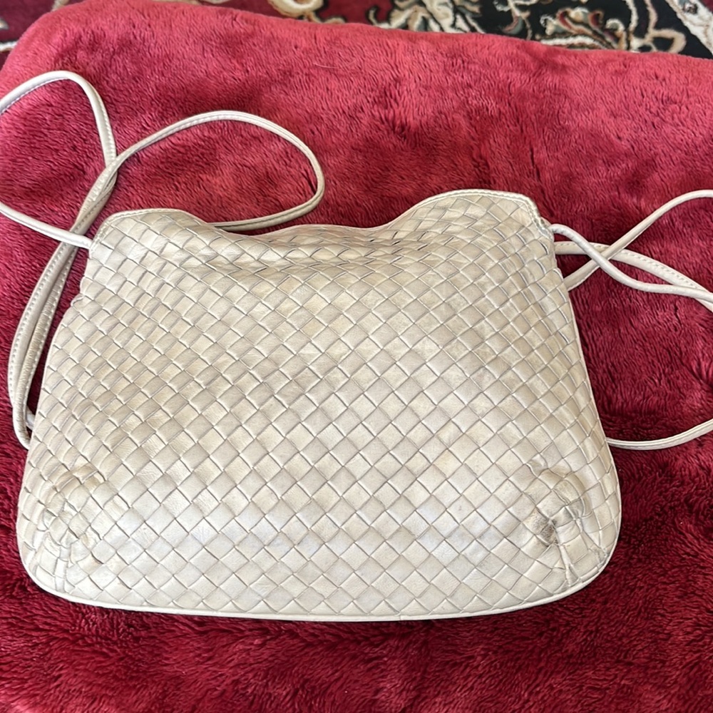 Charles Jourdan light beige woven leather handbag - Picture 4 of 13